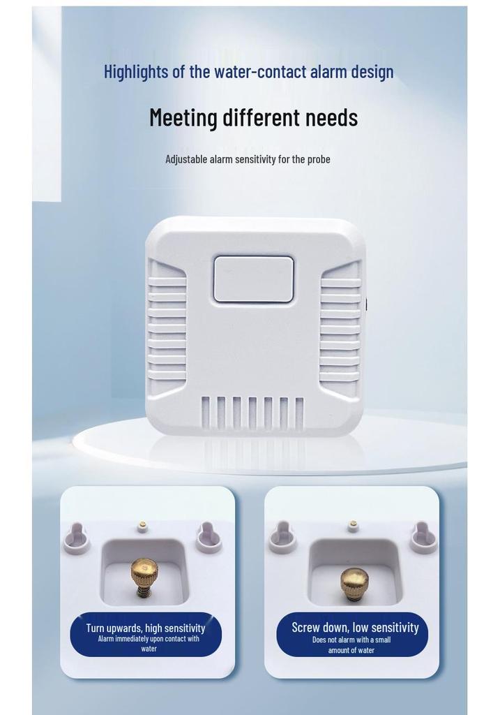 Waterproof Household Leak Alarm for Kitchen Sink - Water Immersion Detector and Level Reminder