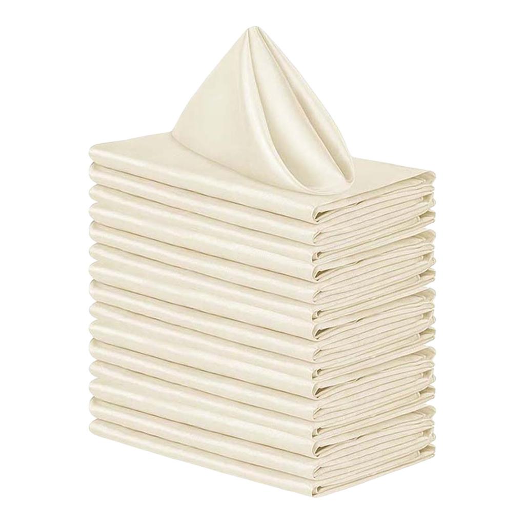 10Pcs Satin Napkins Square Soft Table Dinner Napkin for Wedding Party Kitchen Restaurant Napkin