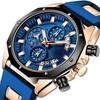 Relojes de Moda para Hombre Marca Superior Lujo Silicona Deportivo Hombre Cuarzo Fecha Reloj Impermeable Pulsera Cronógrafo Reloj Hombre