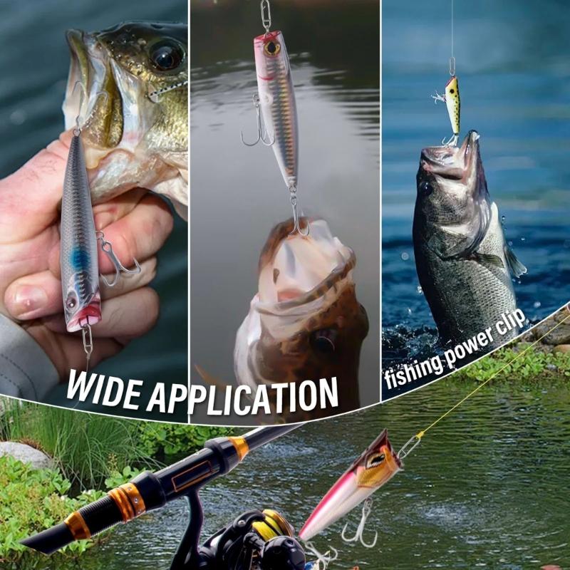 100Pcs High Strength Fishing Snapping Swivels Lures Connector Quickly Change Fishing Snapping Clip Fishing Accessories