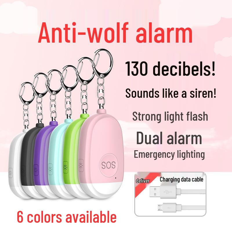 Rechargeable Personal Defense Flashlight: Anti-Wolf Alarm for Outdoor Safety