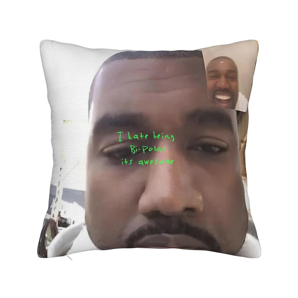 Kanye West Meme Pillow Cover  Square Cushion Cover Vintage Pillow Case For Sofa Home Decor