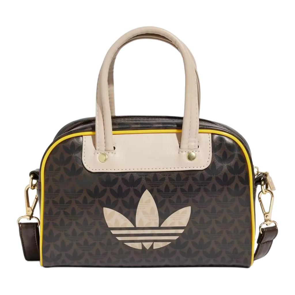 New Adidas Originals Polyurethane Bowling Bag Handbag Women's Dark Brown 2025Q1-KPT81