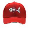 Playful Minimal Fish Skeleton Outlin Sandwich Baseball Cap Sun Cap Outdoor Workouts Hat
