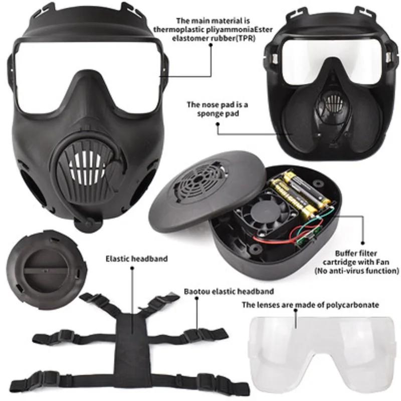 Full Face Protective Tactical Gas Respirator Mask for Airsoft Shooting Hunting Riding Outdoor CS Game Cosplay Protection
