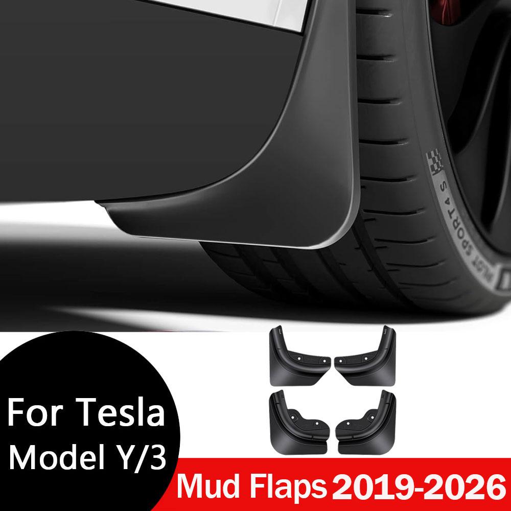 For Tesla Model Y Model 3 Highland 2026 Accessories Mud Flaps Stay Clean Protect Paint Military Grade All Weather Splash Guards