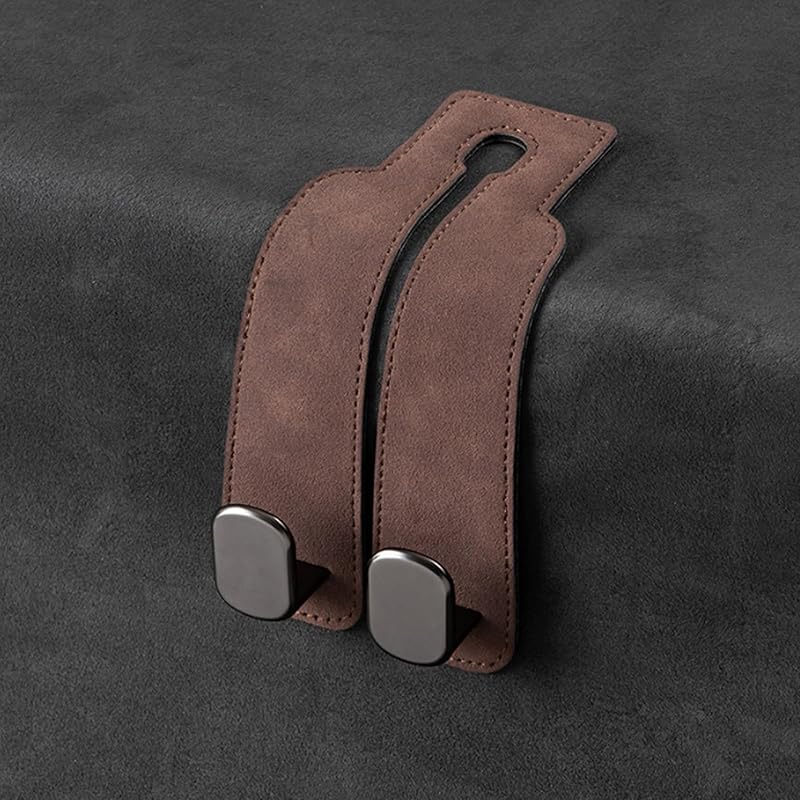 Amelity Headrest Hooks For Car, Car Hooks For Purses And Bags, Purse Hook For Car (Grey-2 Pack)