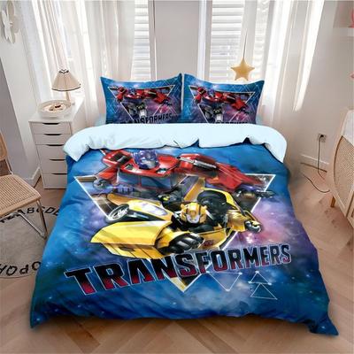 Transformers Duvet Cover Pillowcase Bedding Bedroom Decoration Children Gift Adult Single Double Bed Large SizeZip Duvet Cover