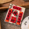Magnetic Chinese New Year Year Couplets Set Festival Refrigerator Sticker Ornaments Set for Home Kitchens Decors