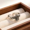 Bf Club   Rings For Women Simple Geometric Handmade Irregular Retro Bird Wings Ring Allergy For Birthday Gift