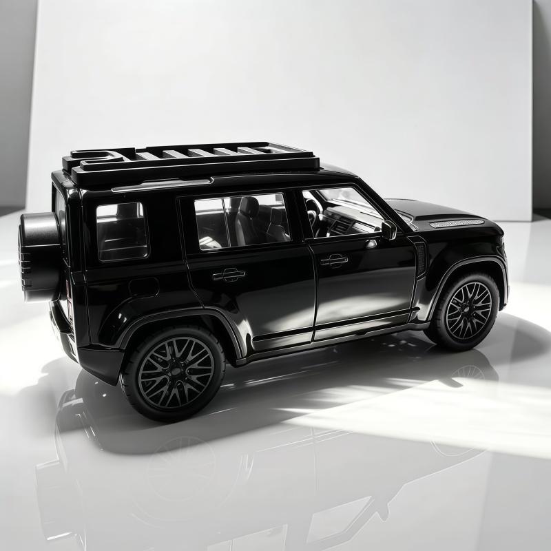 1:36 Scale Hard‑Style Off‑road SUV Diecast Model, Openable Doors, Roof Rack & Side Ladder, Two‑color Options, Vehicle Replica fo