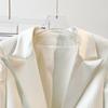 2025 Autumn/Winter Women's Snow White Irregular Lapel Jacket & Casual Suit Pants
