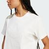 Adidas Comfortable Soft Brand Logo Short Sleeve T-Shirt Women Tops Cloud-White IY9510