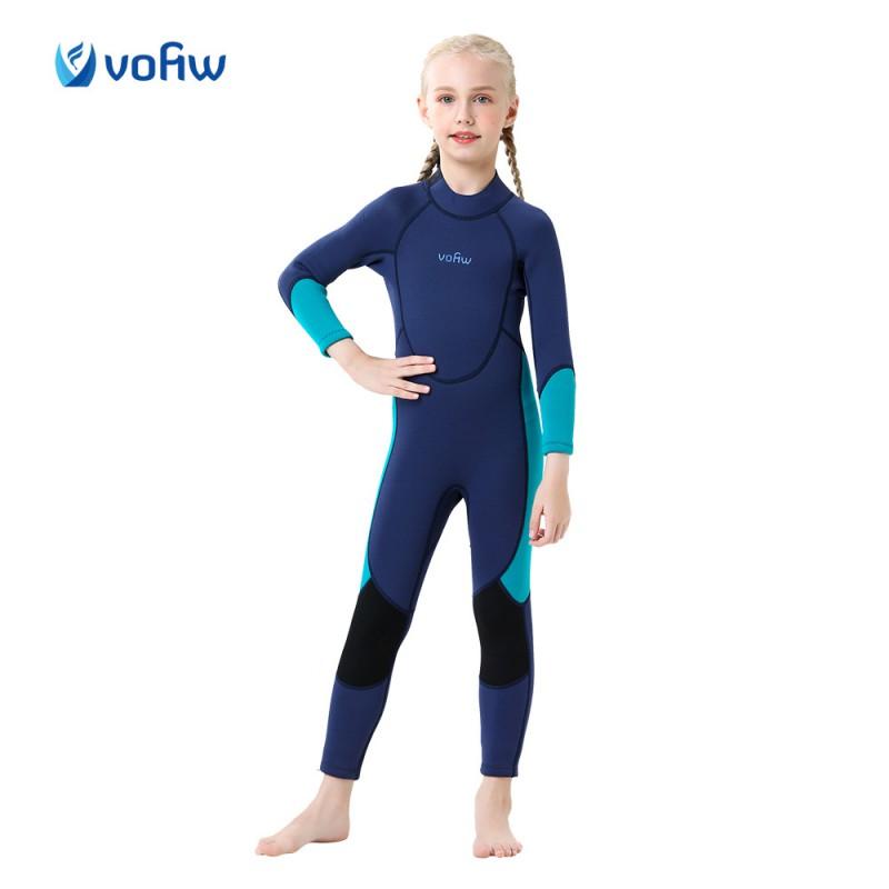 Kids Wetsuit Swimming Diving Warm Waterproof Neoprene Suit Unisex Child Size 4-16 Spring Use