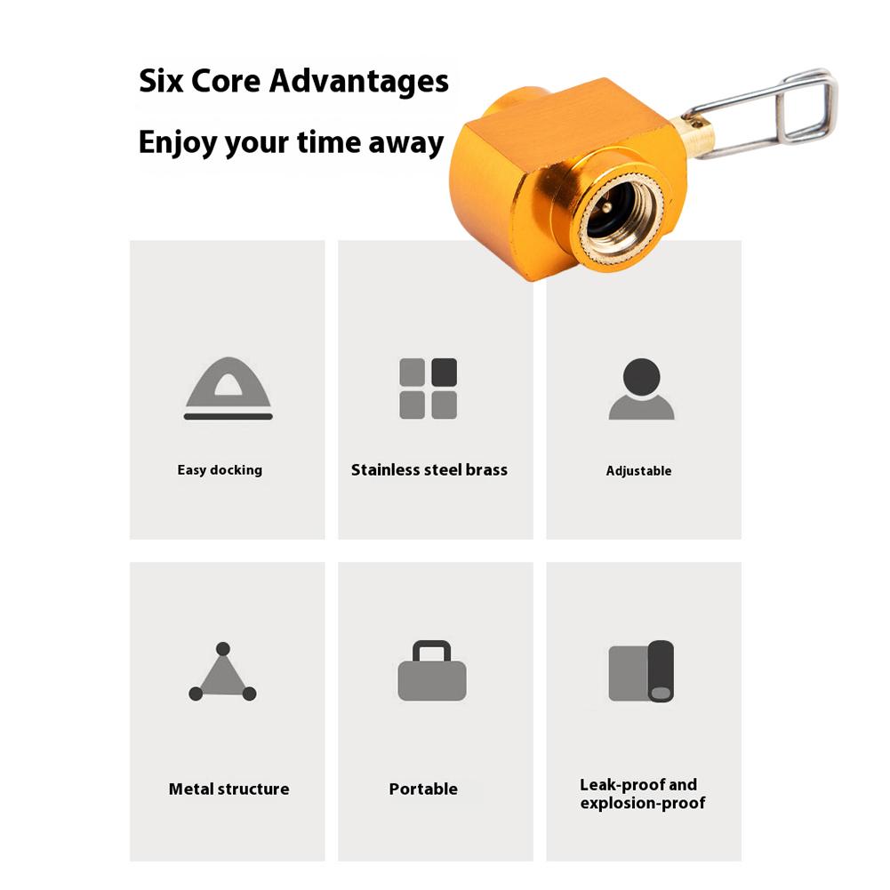 Gas Konverter Schalthebel Auslaufsicher Nachfüllen Flach Tank Konvertierungsadapter Tragbarer Gaskartuschen Nachfülladapter für Outdoor Rucksackreisen