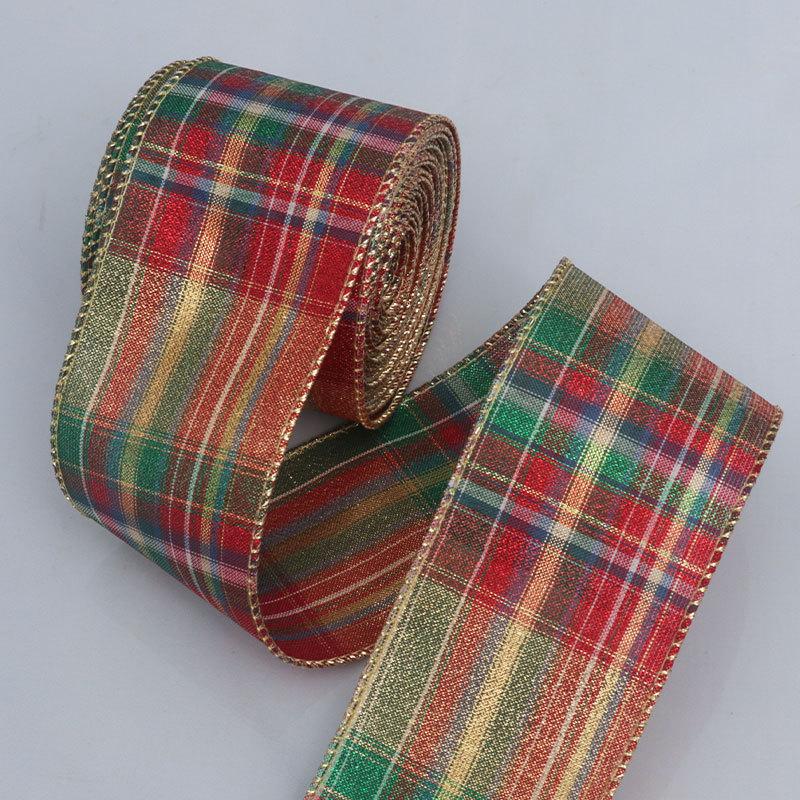 

Декоративные украшения своими руками, романтичные и уютные, из искусственной пеньковой ленты, в клетку, с отделкой из рыбьей лески, на Рождество, на Хэллоуин, с бантом, на заднем плане, украшение 6cm*10 yards