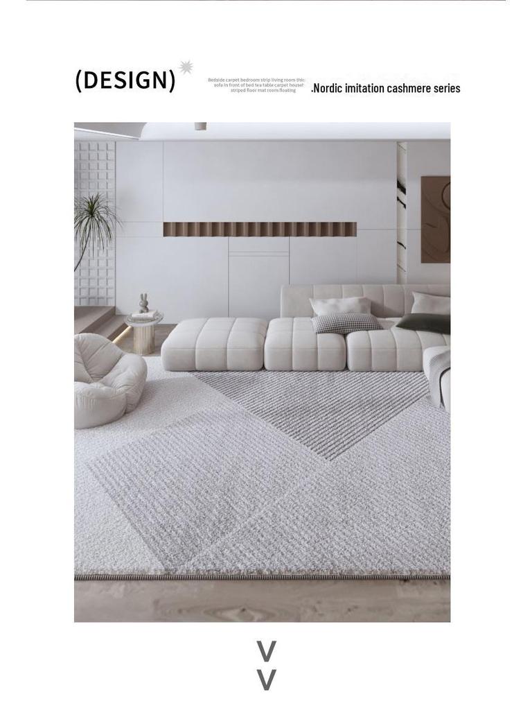 Modern Nordic Non-Slip Living Room Carpet - Versatile Floor Mat for Bedroom, Bay Window, Coffee Table, or Bedside Use
