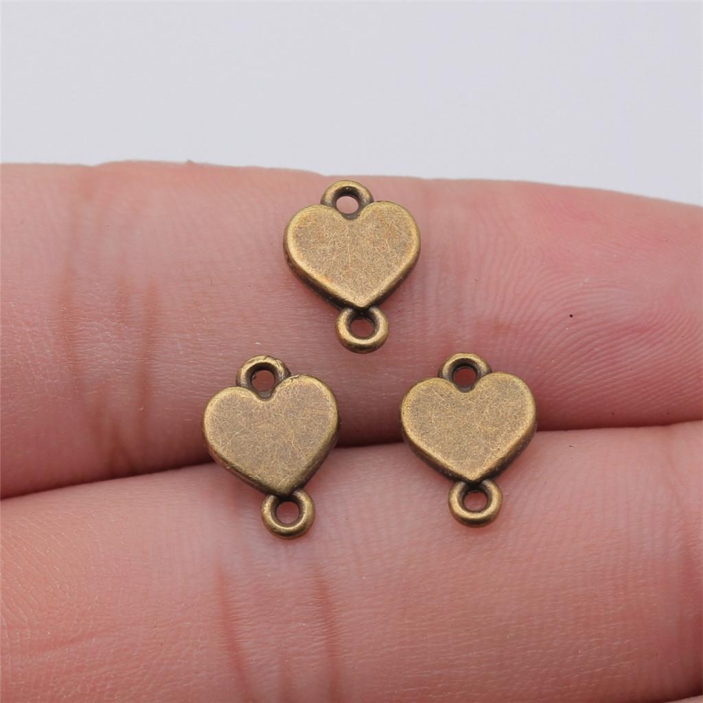 Heart Connectors Love Symbol Antique Bronze Zinc Alloy Jewelry Making DIY Jewelry Making Style Pendant Connectors