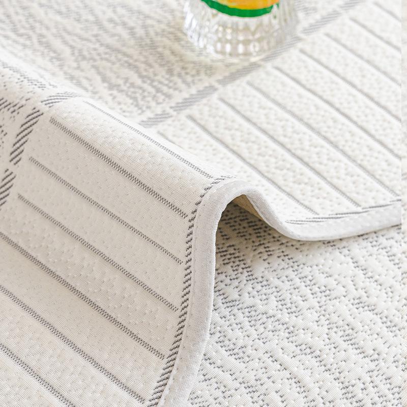 New Cool Bean Sofa Cover Summer Ice Silk Mat Cream Style Sofa Seat Cushion Universal Non Slip Machine Washable Sofa Cover