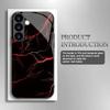 Rote Blitzmuster Glas Handyhülle geeignet für Samsung Galaxy S26 S25 S24 S23 S22 S20 FE/Ultra/Plus5G Anti-Drop Rückabdeckung