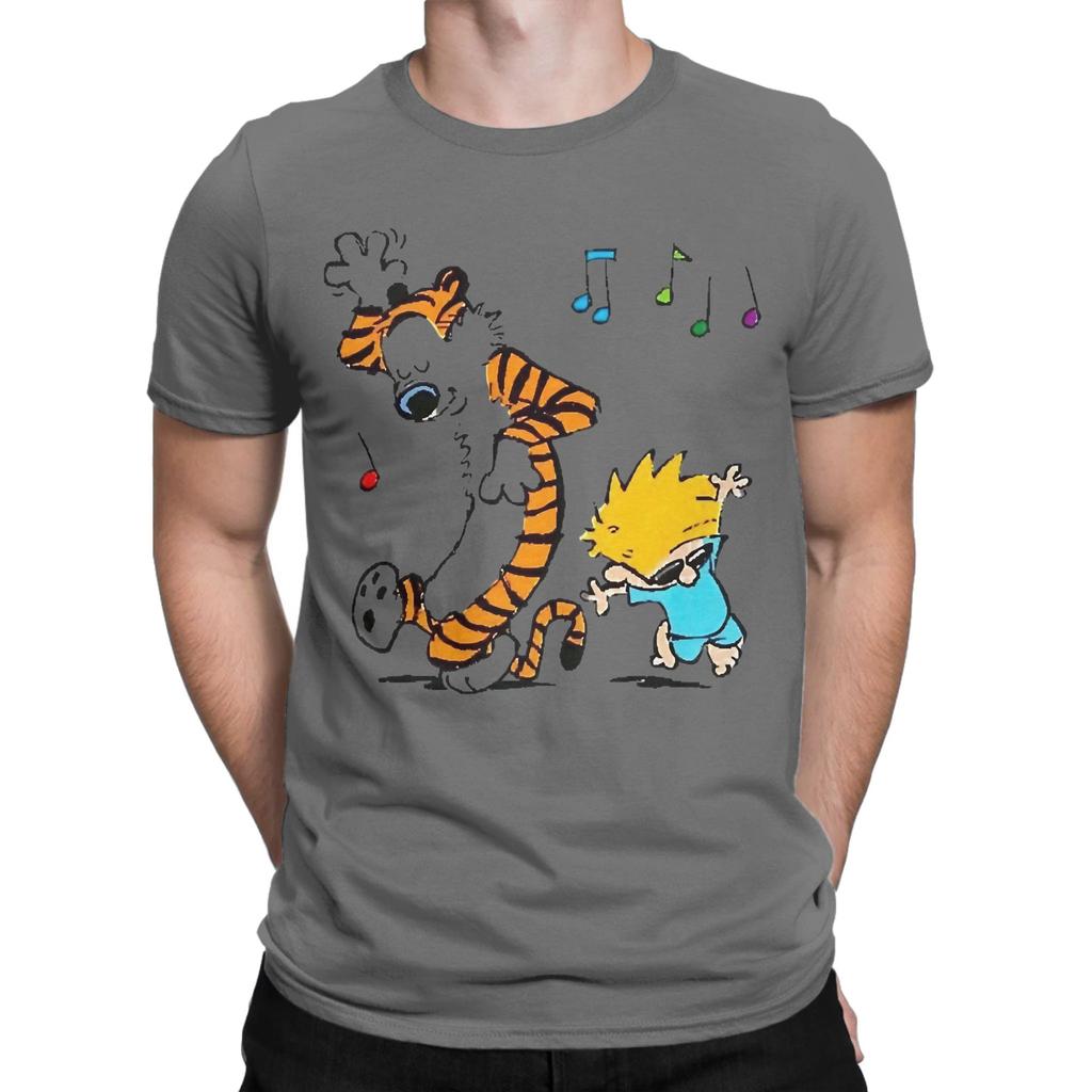 Calvin And Hobbs Dance Novelty 100 Cotton Tshirt Calvin Tees Tops For Unisex