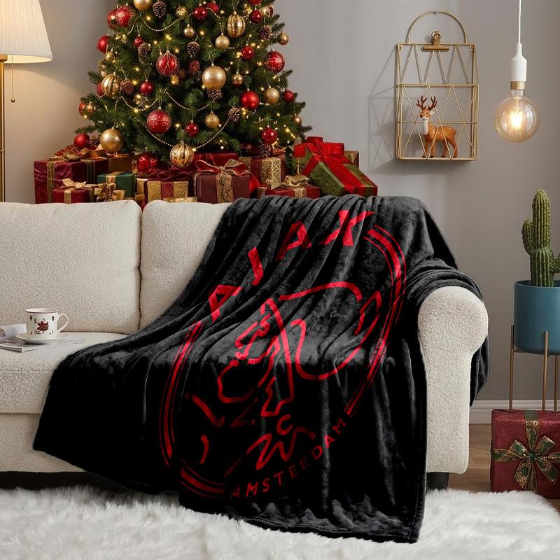 Coperta con Spirito Audace dell'Ajax di Amsterdam Coperte in Flanella Peluche per Divano Letto Regali per Uomini Donne Coperta da Viaggio Picnic Regali di Natale per Fan