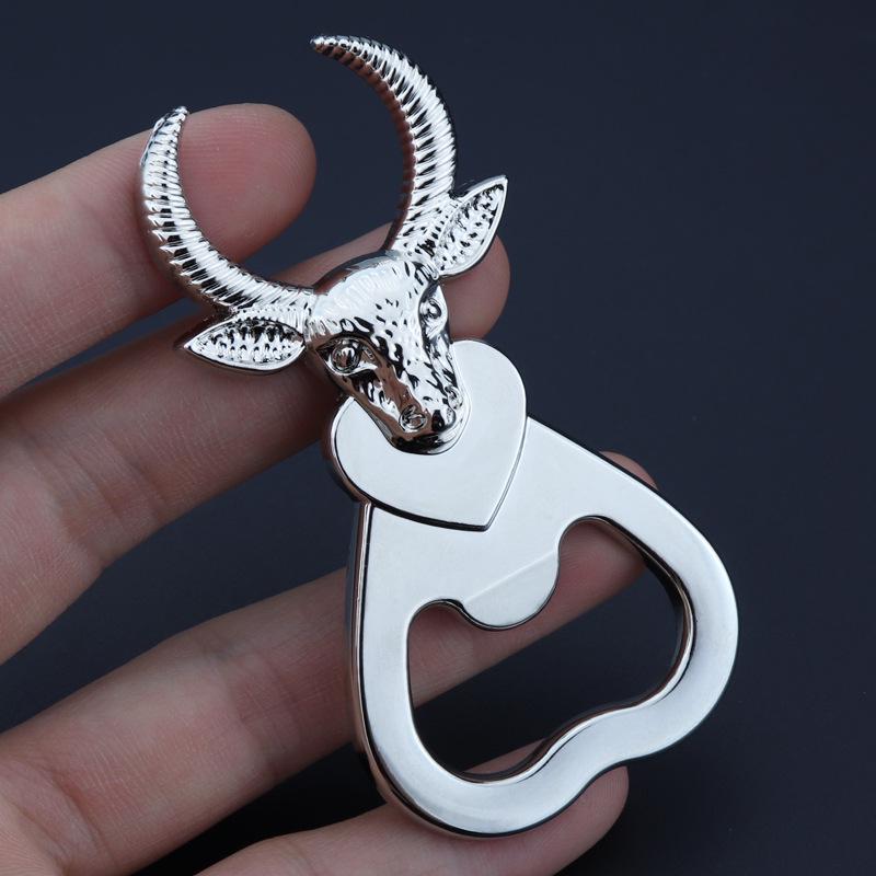 Multifunctional Metal Keychain: Glasses and Beer Bottle Opener Pendant Gift.