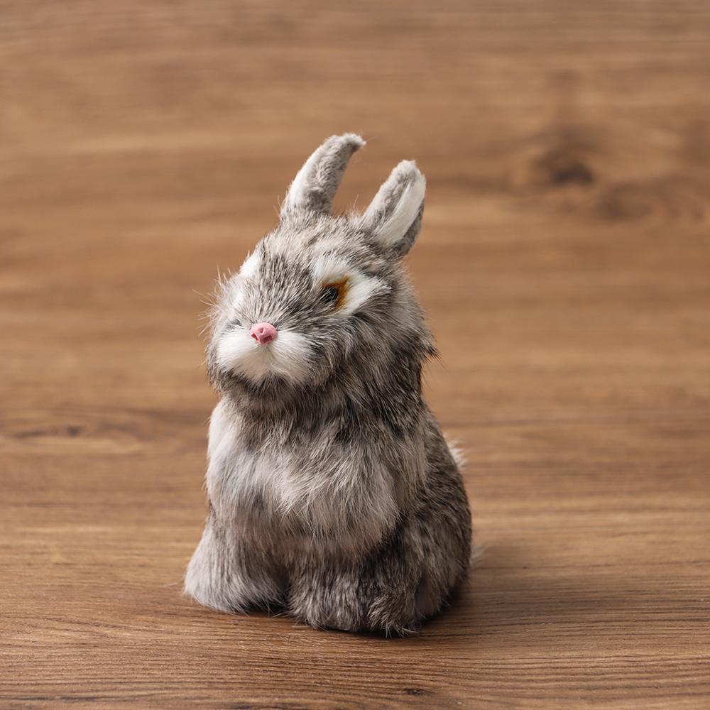 Children's Birthday Gifts Desktop Furnishings Easter Rabbits Plush Toys Simulation Rabbit Model