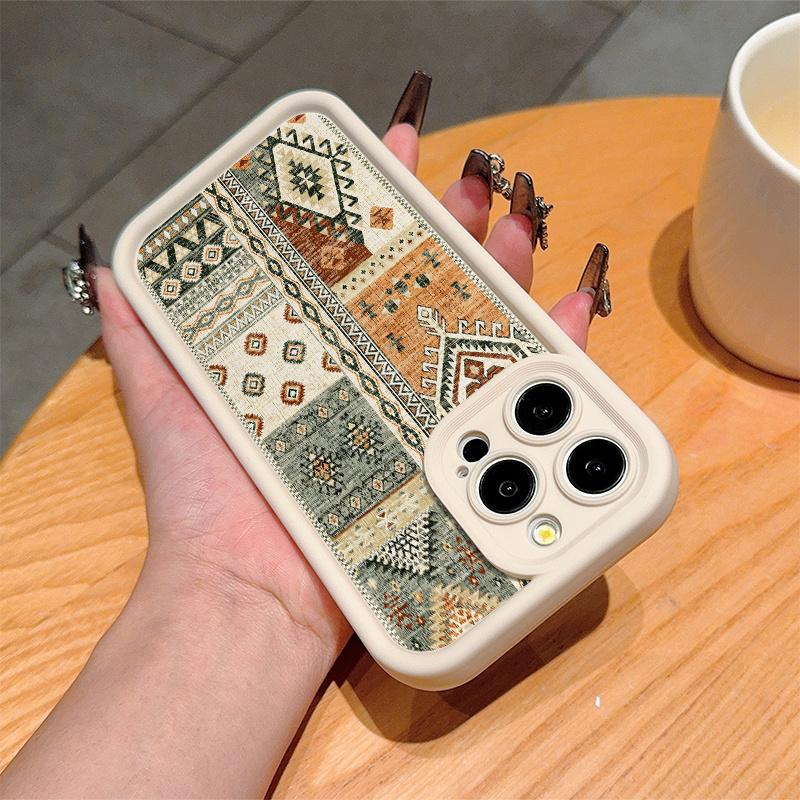 Fashion patterned carpet pattern phone case suitable for iPhone 17 16 15 14 13 12 11 Pro/Max/Plus anti drop and shockproof