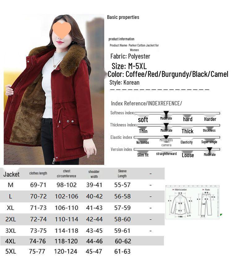 Women's Winter Velvet-Thickened Cotton Coat: 2026 Fashion, Cold-Resistant, Warm Mother's Jacket