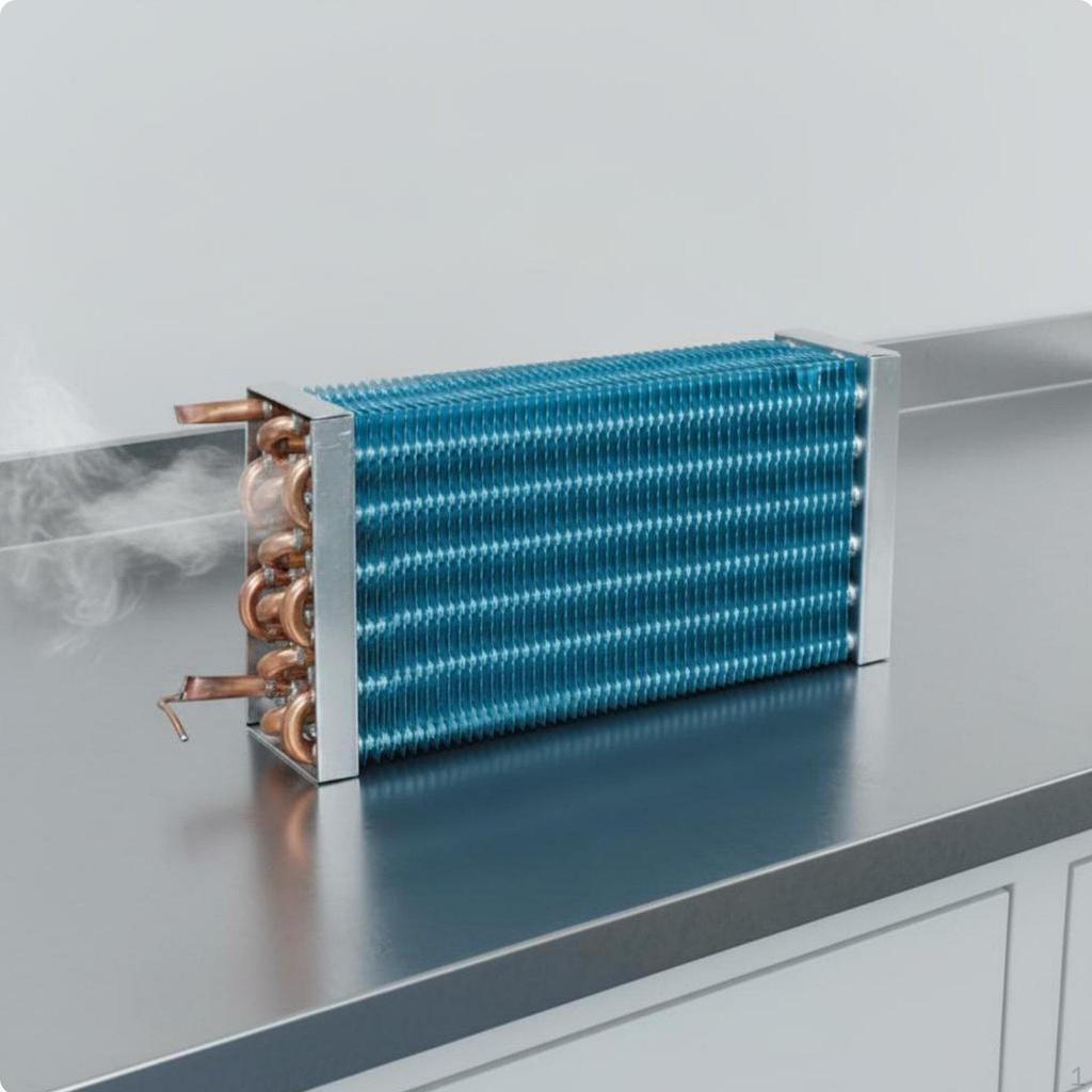 Copper Tube Aluminum Fin Evaporator Refrigerator Condenser Coil Finned Heat Exchanger for