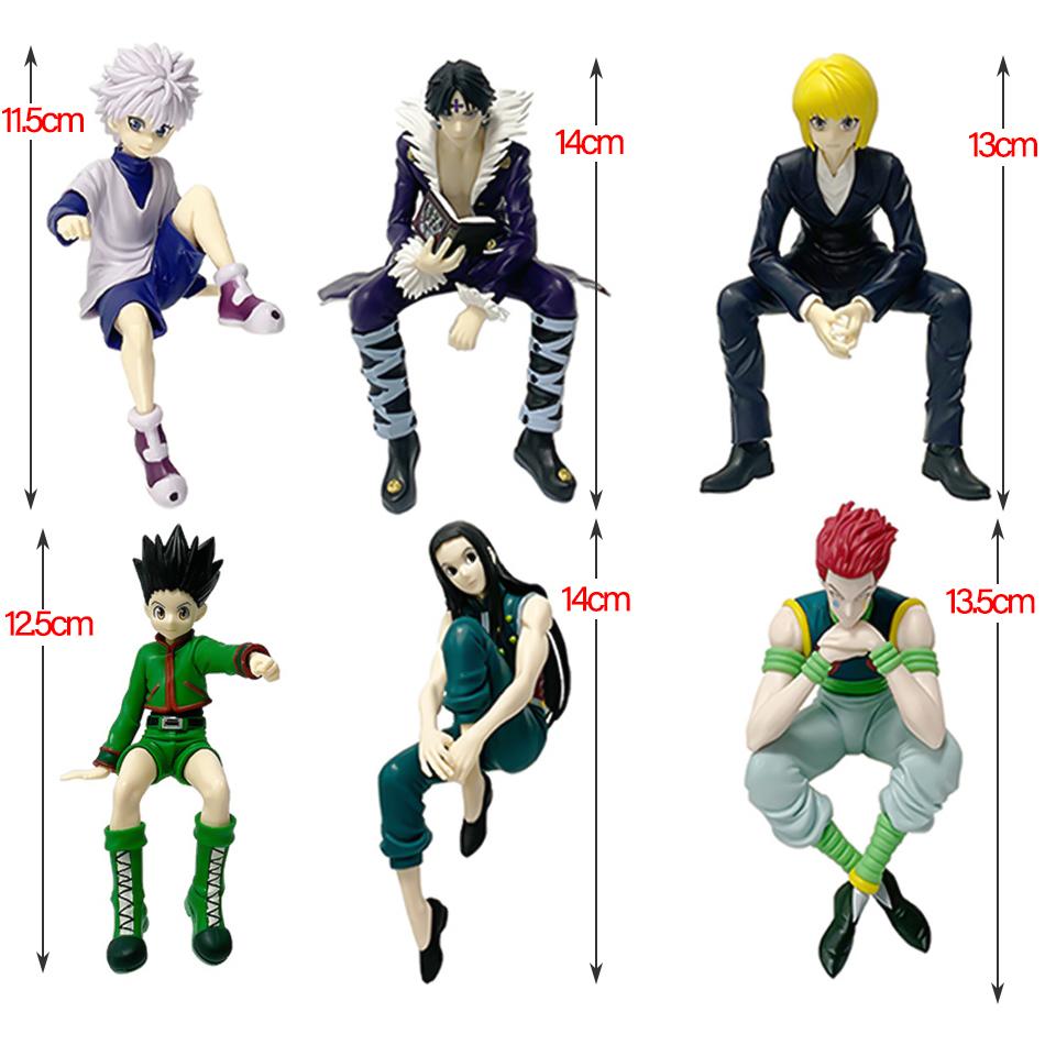 6pcs Anime Hunter × Hunter Pvc Model Phantom Troop Cool Raika Gyarados Mirage  Jijiji Kuroro, And Goku Statue Collectible