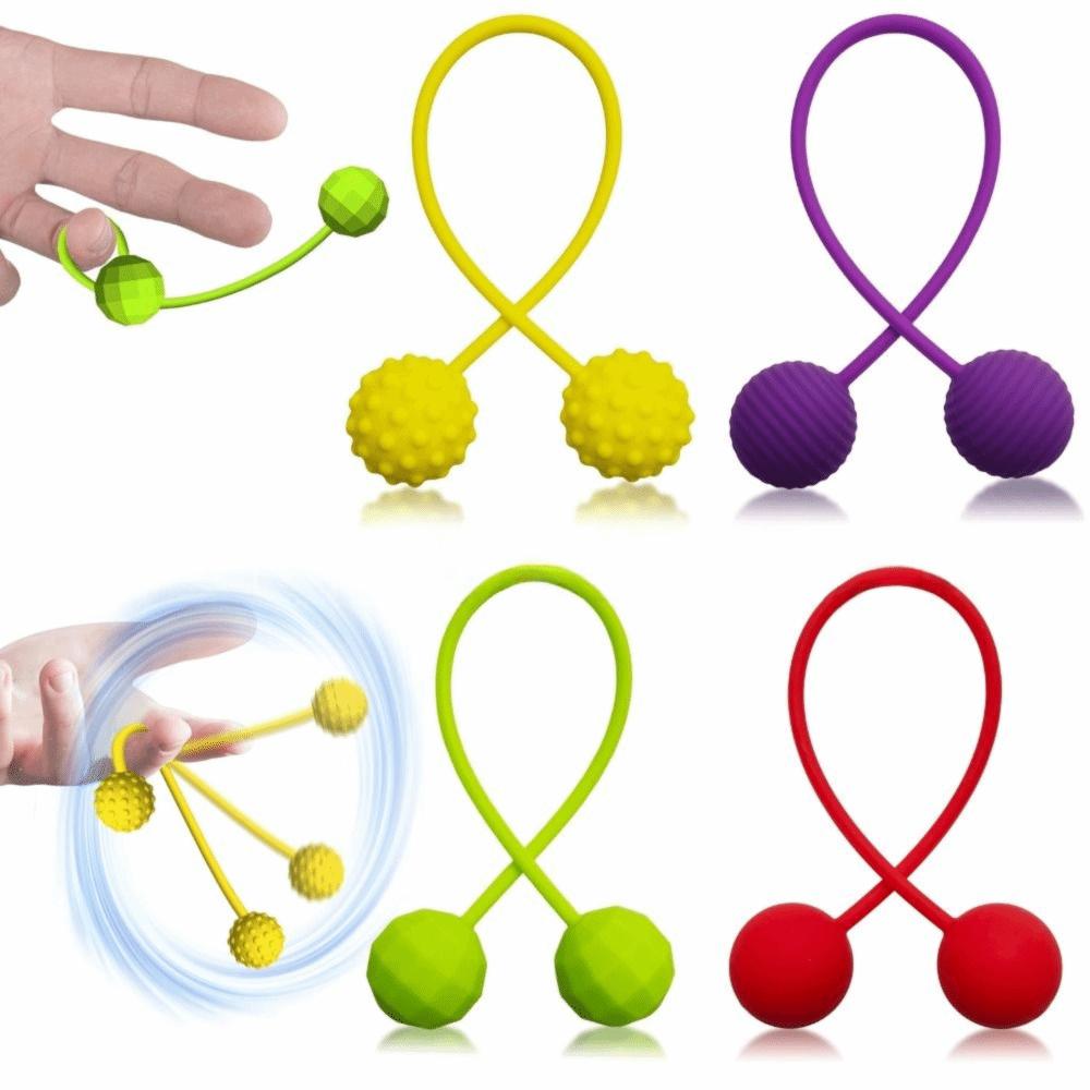 4Pcs/Set Fingertips Beads Silicone Material Fingertips Sensory Toy Finger Exercise Toy EDC Gear