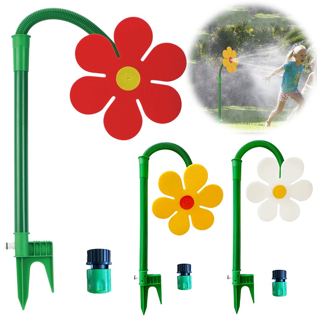 41.73'' Plastic Kids Crazy Daisy Water Sprinkler Dual-Pin Design Easy To Install for Backyard Lawn Garden Watering& Dogs Playing