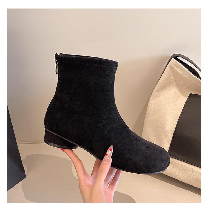 2026 Spring Autumn Women Modern Ankle Boots Fashion Round Head Short Booties Ladies Casual Low Heel Shoes Bottes Femmes