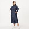 WUNDER GEIST Bishop Sleeve 3/4 Sleeve String Denim Long Dress