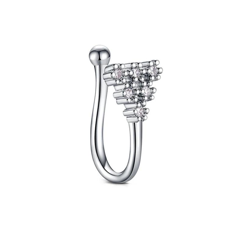 1Pcs Stainless Steel Nose Ring Hoop C Shape Septum Rings Non Piercing Ear Clip Earring Fake Nose RingsWomen Piercing Jewelry