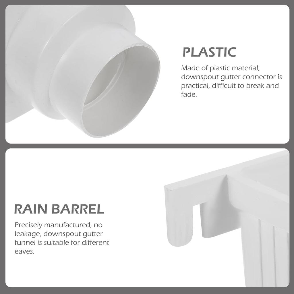 Gutter Downspout Adapter Downspout Drainage Connector Rainwater Gutter Rainwater Diverter for Outdoor Downpipe Gutter Accessory