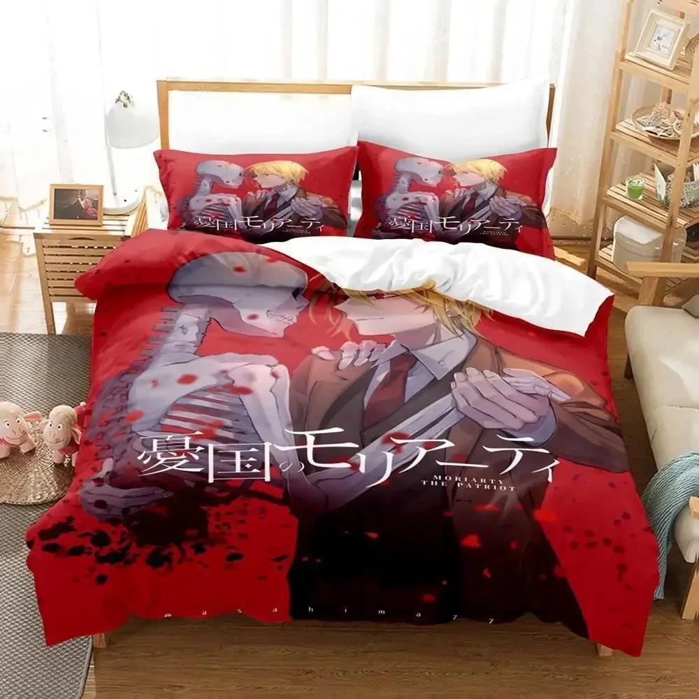 New 3d Print Anime Moriarty the Patriot Beding Set Single Twin Ful Quen King-Sized Dimensionsd Dimensions Bed Linen Set Adult People Kid Bedrom Duvet