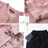 Elegant Chinese Summer Outfit: Short-Sleeved Top & Two-Piece Set for Middle-Aged and Elderly Women