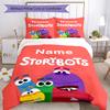 3dílná sada povlečení StoryBots s vlastním jménem Uzavírání na zip Obsahuje 1 povlak na přikrývku a 2 povlaky na polštář, měkké a pohodlné pro všechna roční období.