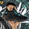 Atmungsaktive Mesh-Sneaker für Paare, rutschfeste Laufschuhe mit dicker Sohle, leuchtende Herrenschuhe in Übergröße