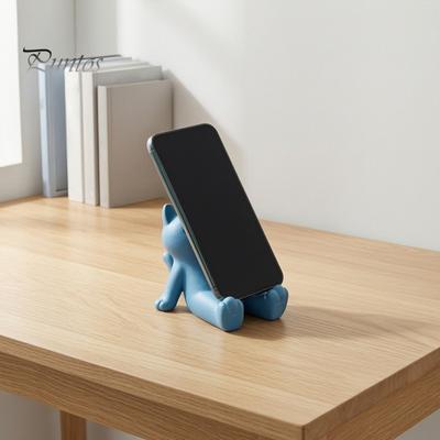 Cute Cat Phone Stand Stand, 3D Printed Lying Desk Holder for Cell Decorative Tablet, Mount Home Office Decor, Gift Lovers Multifunctional Support