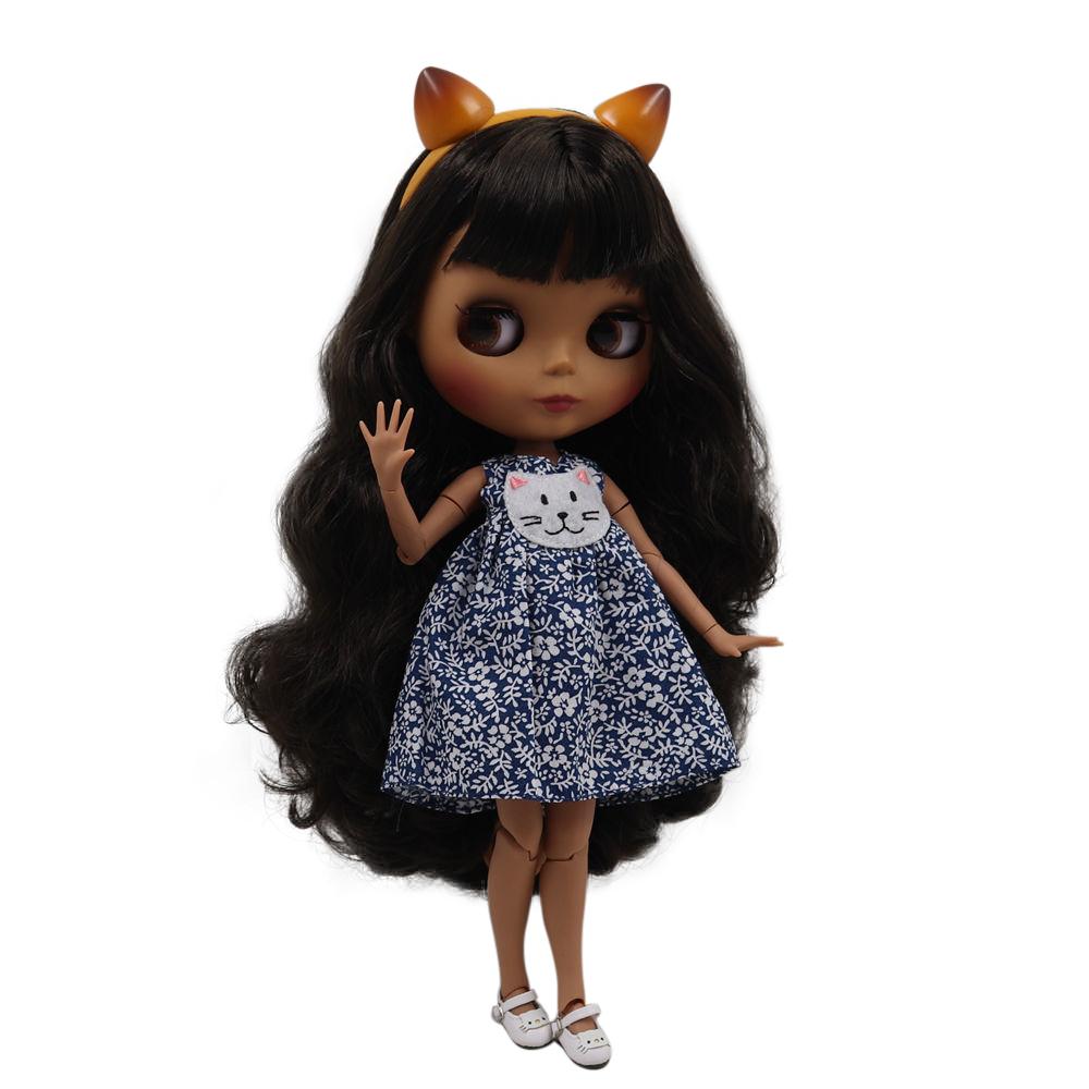 Păpușă ICY DBS Blyth 1/6 corp articulat jucărie BJD față albă lucioasă față neagră mată cu mâini extra AB și panou păpușă DIY fată