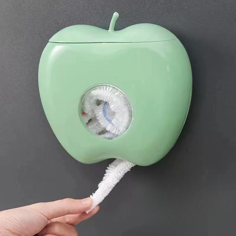 Wielofunkcyjne pudełko do przechowywania woreczków z folią spożywczą w kształcie jabłka, Ścienny kuchenny pojemnik do wyciągania i sortowania, Oszczędzający miejsce artykuł gospodarstwa domowego
