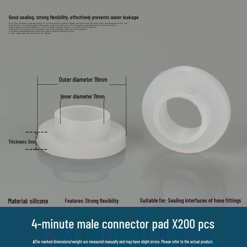 Silicone Rubber Gasket for Water Heater Inlet Pipe: Flat Washer & Corrugated Pad
