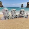 3pcs Artistic Moai Fun Sculptures Is Perfect for Home Bookshelves and Tabletops Unique Personalized Gift for Statue Enthusiasts