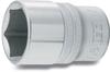 HAZET Hex Socket 900-29 | 12.5 Mm Square Drive, 29 Mm Flat Width, Knurled | Manually Operated Socket with Chrome-Plated and Polished Surface Finish