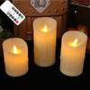 Packung mit 3 ferngesteuerten flammenlosen Stumpenkerzen mit beweglichem Docht, 4/5/6 Zoll batteriebetriebene realistische religiöse Kirchenkerzen