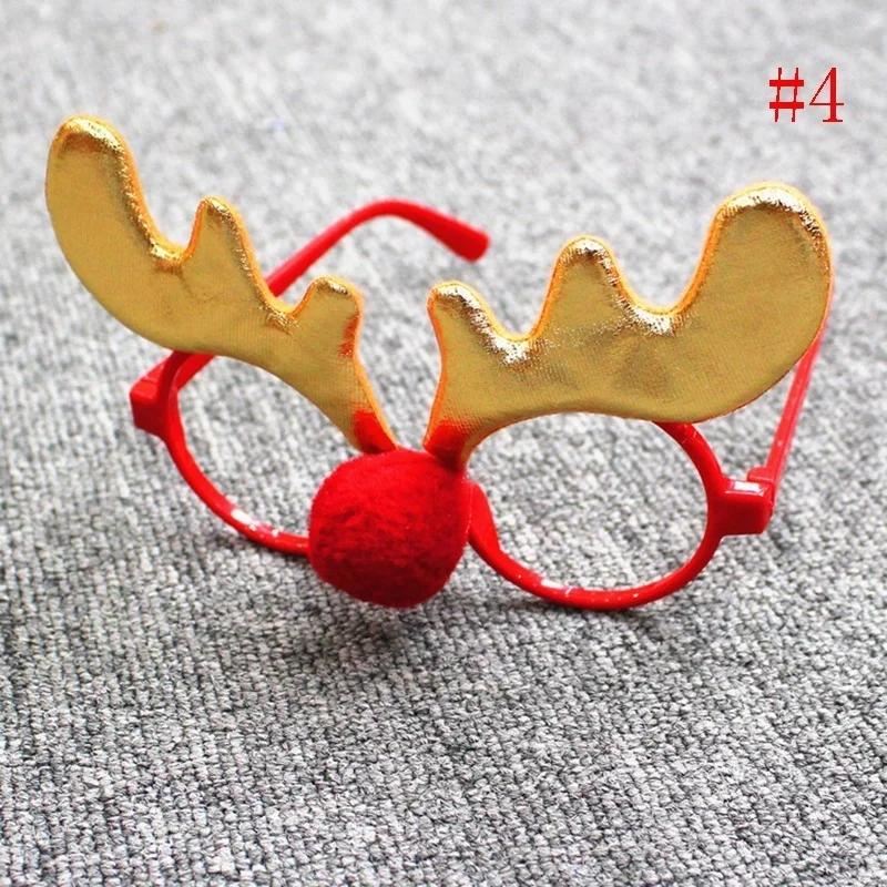 Creative Christmas Ornaments Items Party Glasses Frame Decoration DIY New Year Xmas Party Supplies Pendant Funny Gift